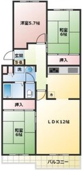 津田沼グリーンハイツ 1号棟の物件間取画像